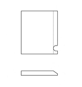 Abdeckstein Brennkammer hinten FAX (240x205x25mm)